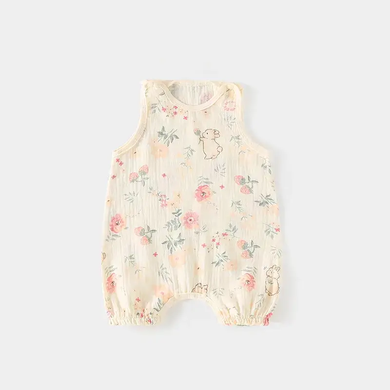 Baby's Cotton Gauze Jumpsuit Summer Newborn