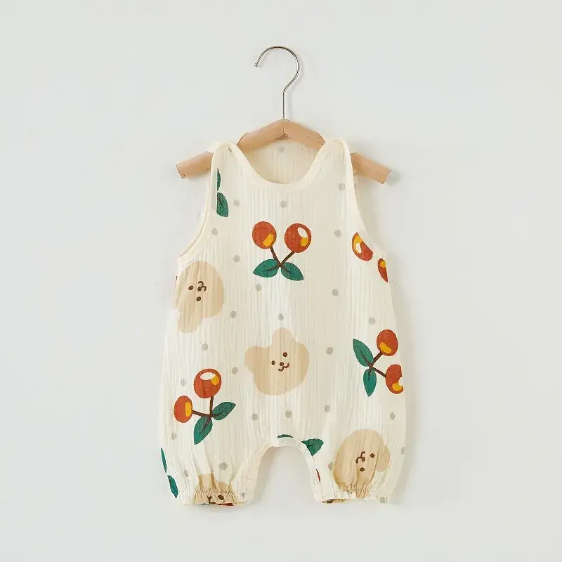 Baby's Cotton Gauze Jumpsuit Summer Newborn
