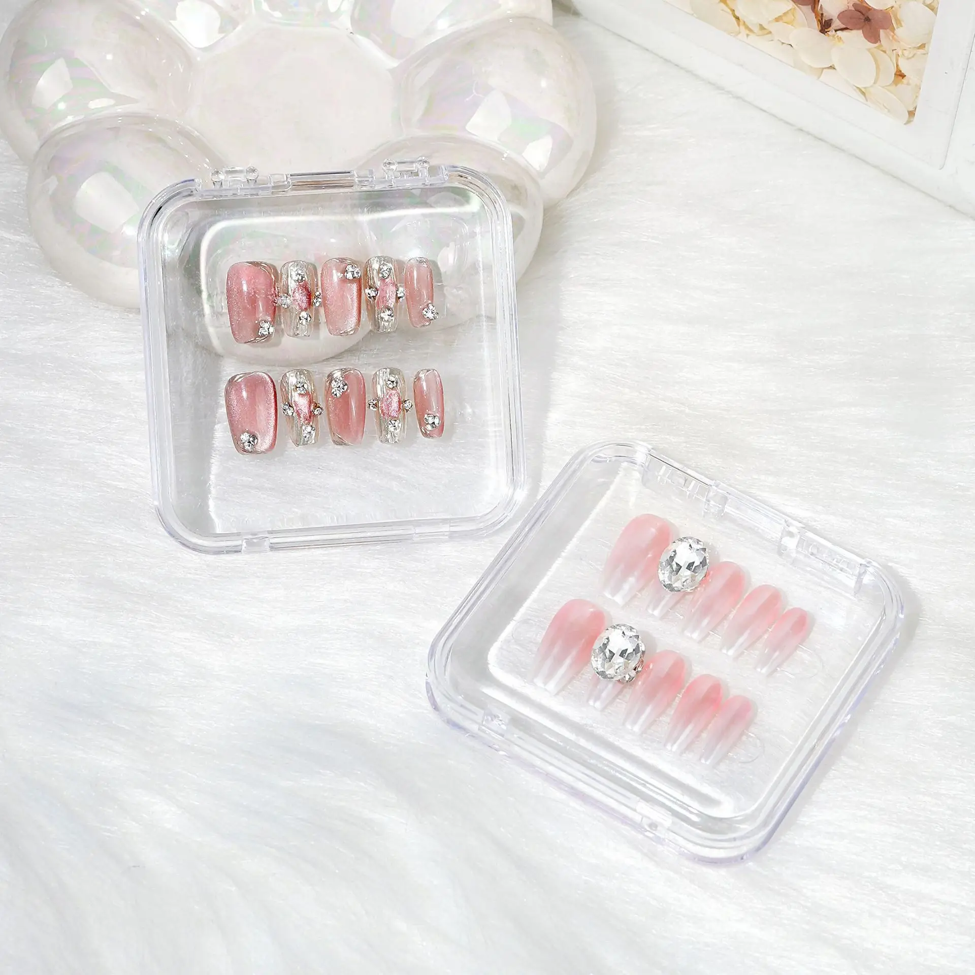 Clear Nail Art Storage Box High-Permeability Armor Display