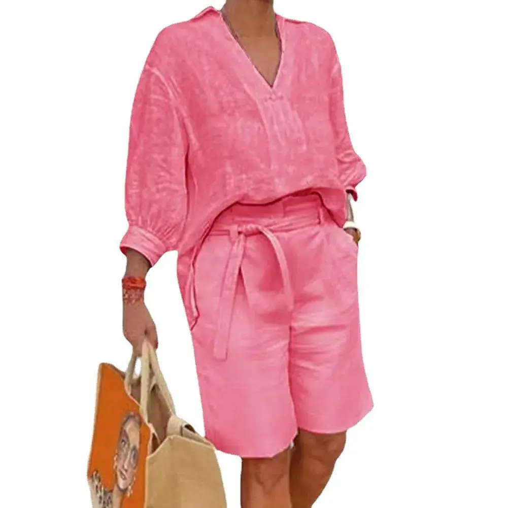 Pink Loose Two-Piece Women's Casual Suit 2024 - Image 4