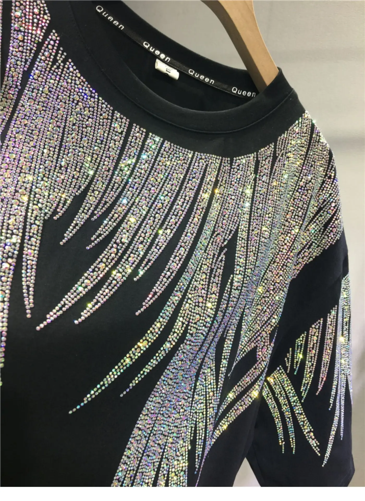 Heavy-Duty Rhinestone T-Shirt Extra Large Men Women — feature 12