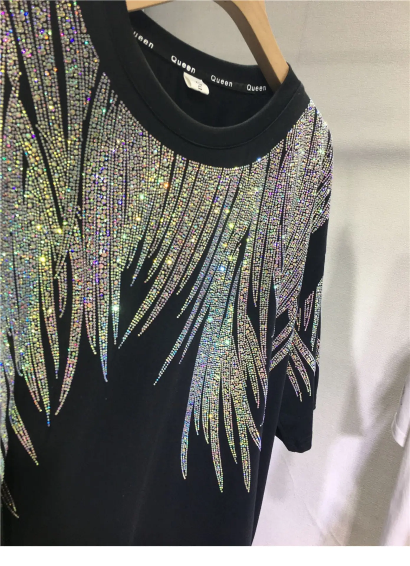 Heavy-Duty Rhinestone T-Shirt Extra Large Men Women — feature 13