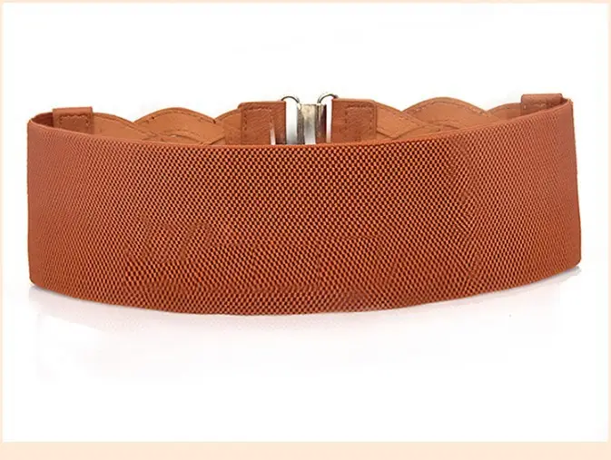 White Embroidered Elastic Waist Belt for Women — feature 8