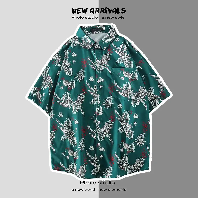 Men's Short Sleeve Printed Shirt Summer Wear — feature 15