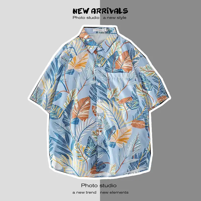 Men's Short Sleeve Printed Shirt Summer Wear — feature 22