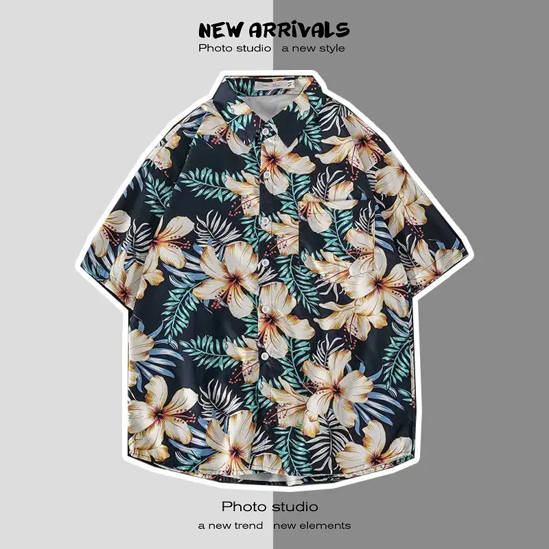 Men's Short Sleeve Printed Shirt Summer Wear — feature 27