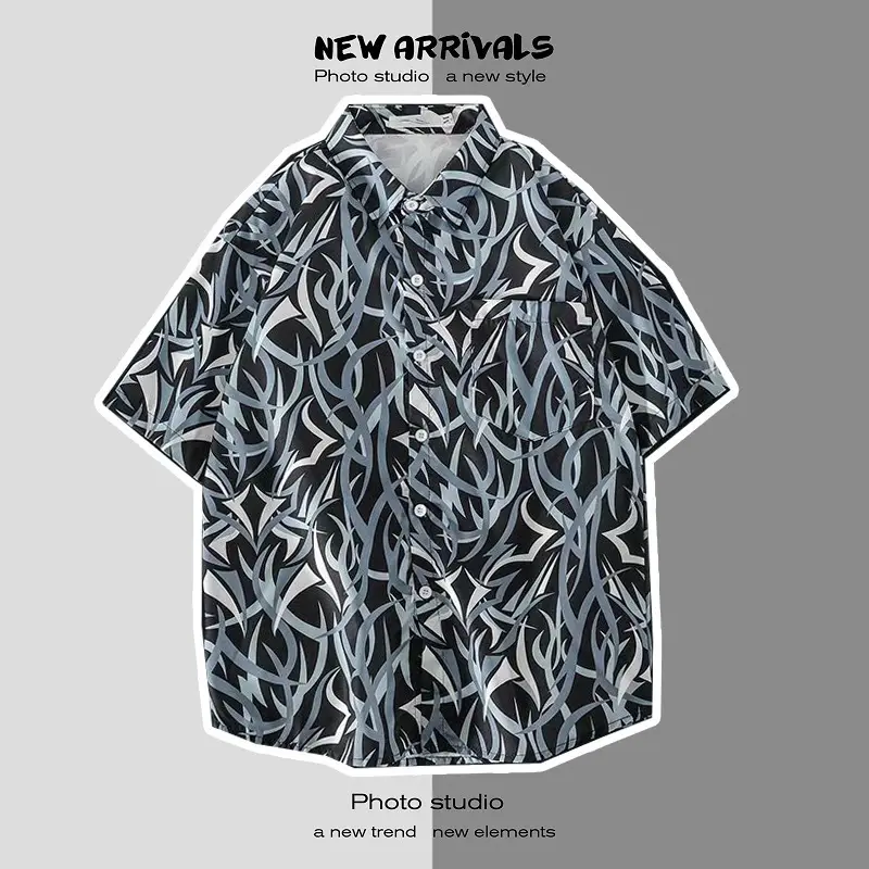 Men's Short Sleeve Printed Shirt Summer Wear — feature 29