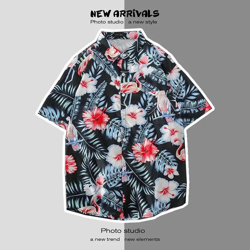 Men's Short Sleeve Printed Shirt Summer Wear — feature 32