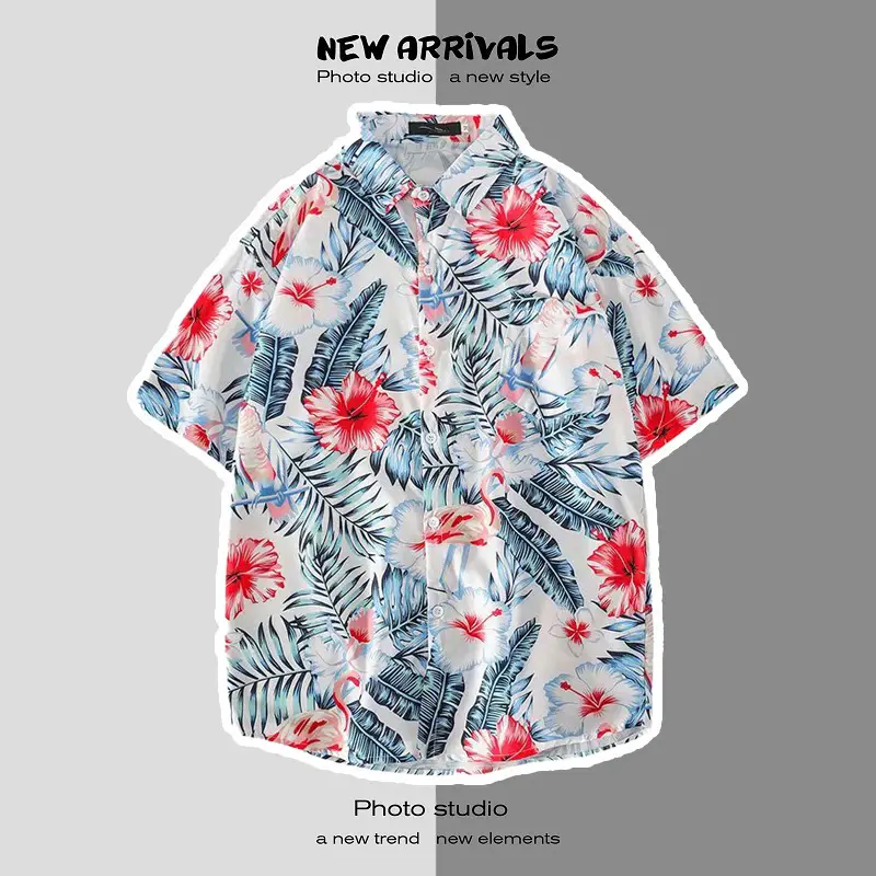 Men's Short Sleeve Printed Shirt Summer Wear — feature 35