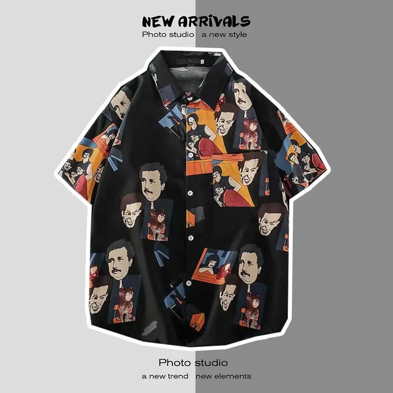 Men's Short Sleeve Printed Shirt Summer Wear — feature 50