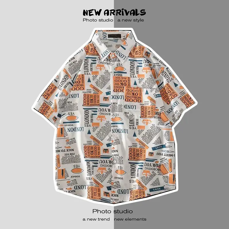 Men's Short Sleeve Printed Shirt Summer Wear — feature 51