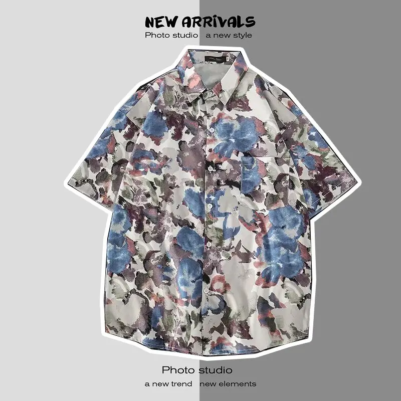 Men's Short Sleeve Printed Shirt Summer Wear — feature 53