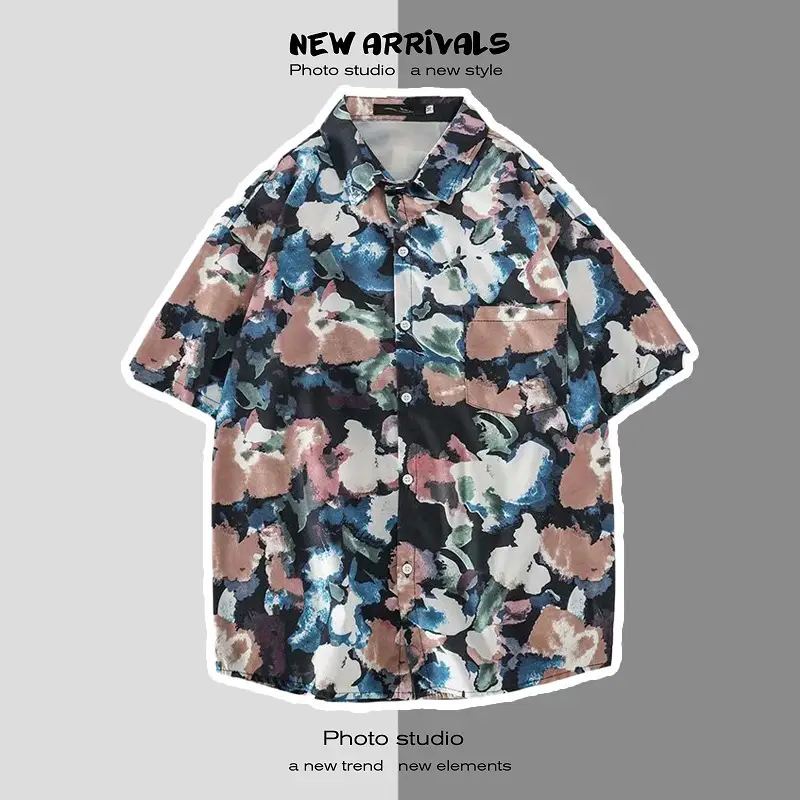 Men's Short Sleeve Printed Shirt Summer Wear — feature 55