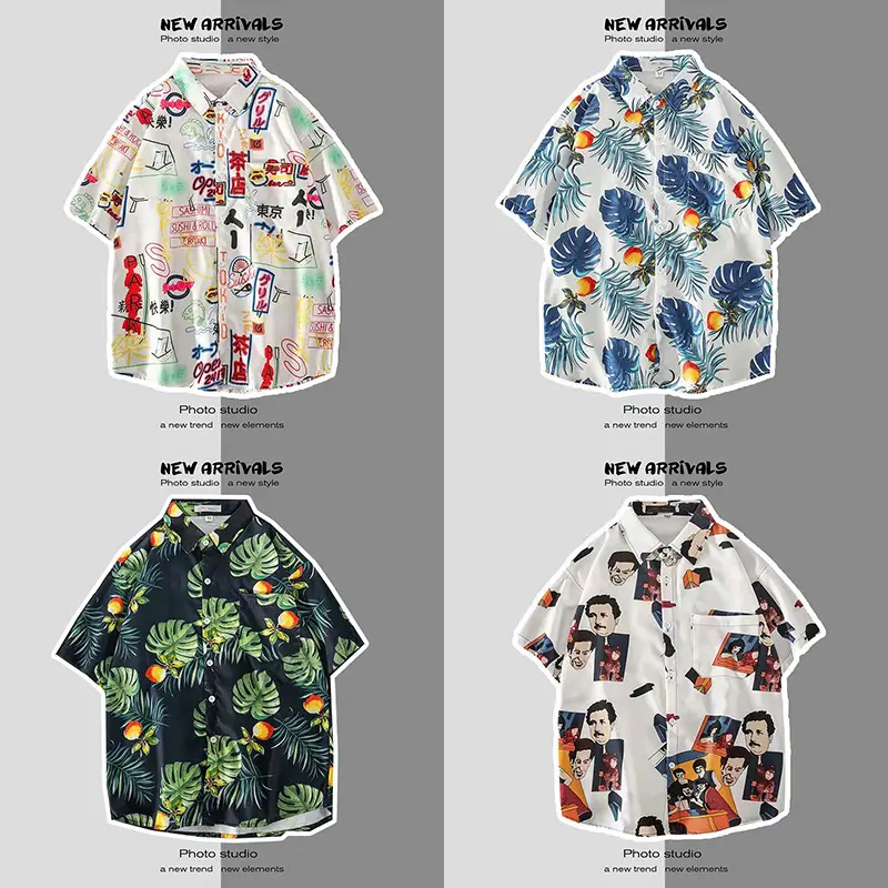 Men's Short Sleeve Printed Shirt Summer Wear — feature 6