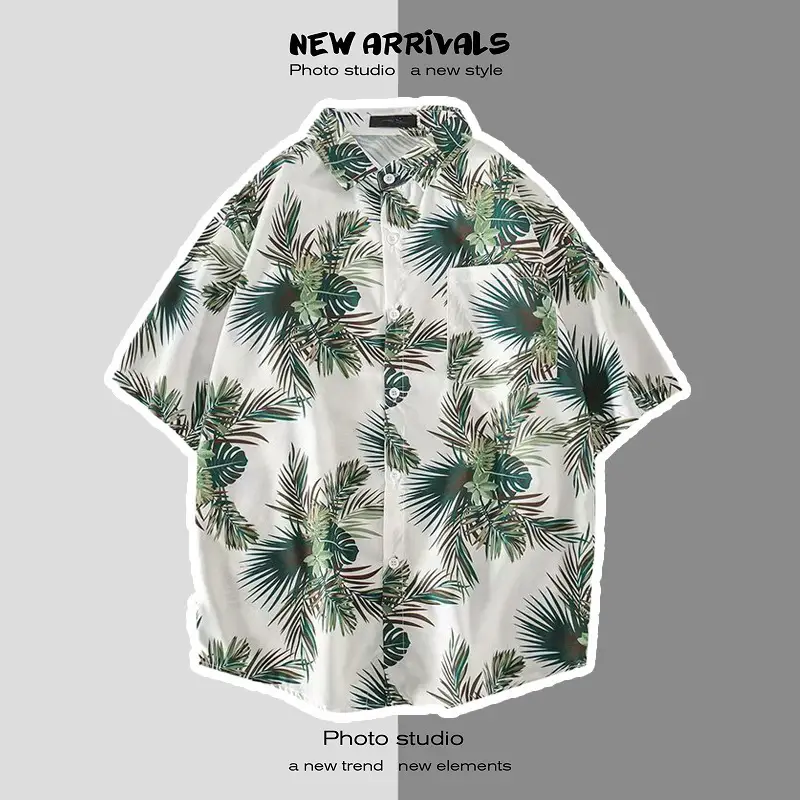 Men's Short Sleeve Printed Shirt Summer Wear — feature 9