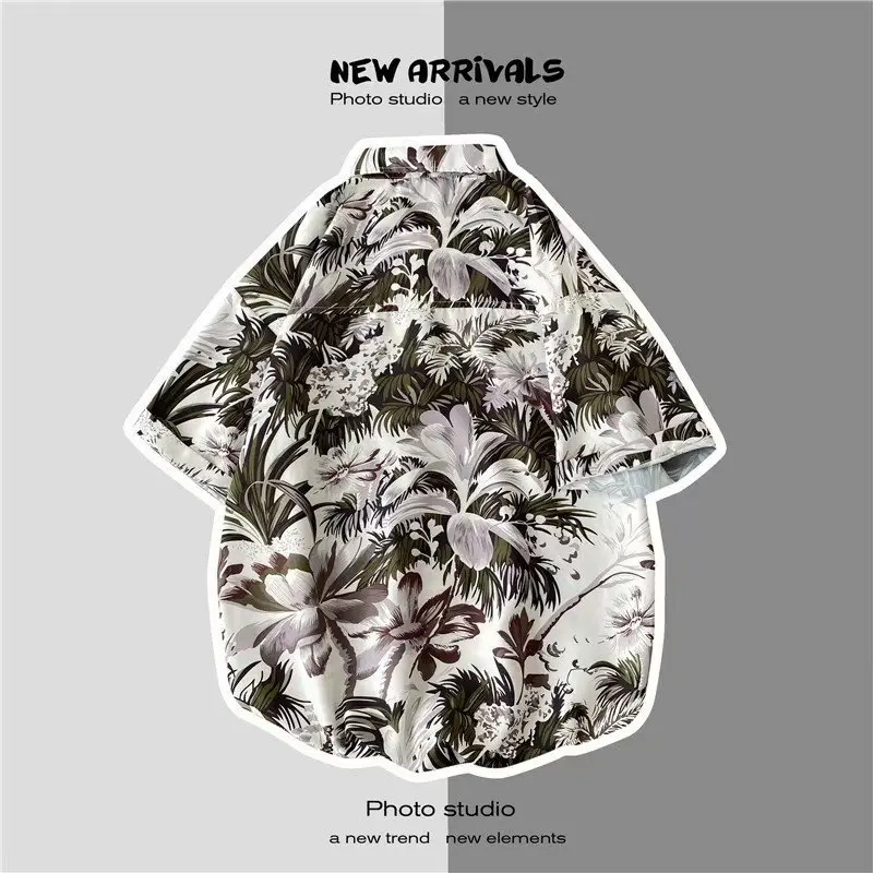 Men's Short Sleeve Printed Shirt Summer Wear - Image 31