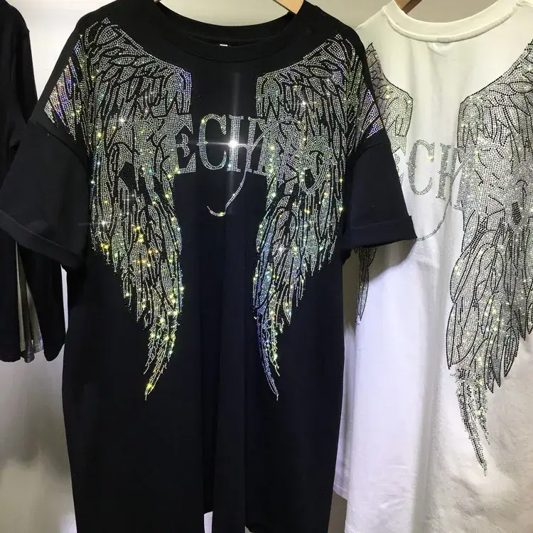 Women Wings Heavy Duty T-Shirt Set White Black 150kg - Image 3