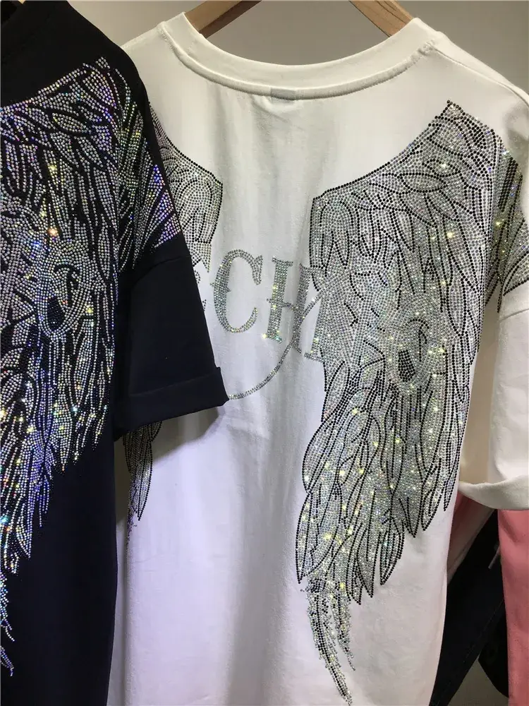 Women Wings Heavy Duty T-Shirt Set White Black 150kg - Image 6