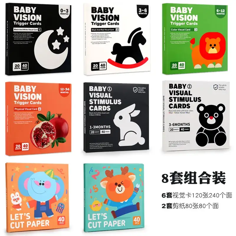 Baby Tracking Cards 0-36M Colorful Visual Stimulation Toys - Image 12