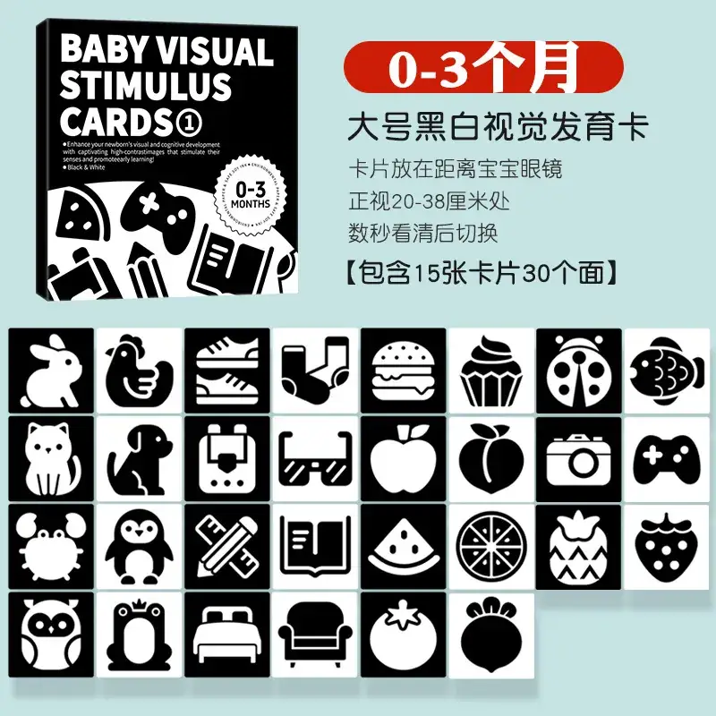 Baby Tracking Cards 0-36M Colorful Visual Stimulation Toys - Image 13