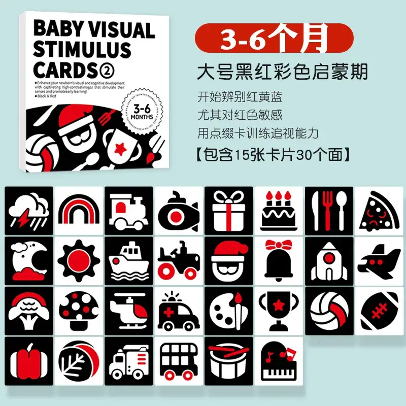 Baby Tracking Cards 0-36M Colorful Visual Stimulation Toys - Image 14