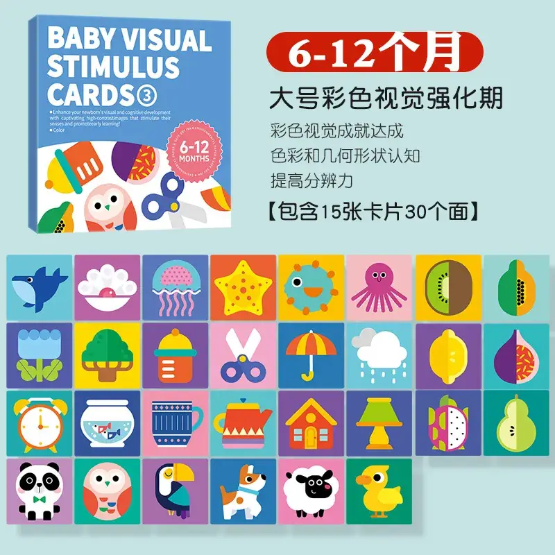 Baby Tracking Cards 0-36M Colorful Visual Stimulation Toys - Image 15