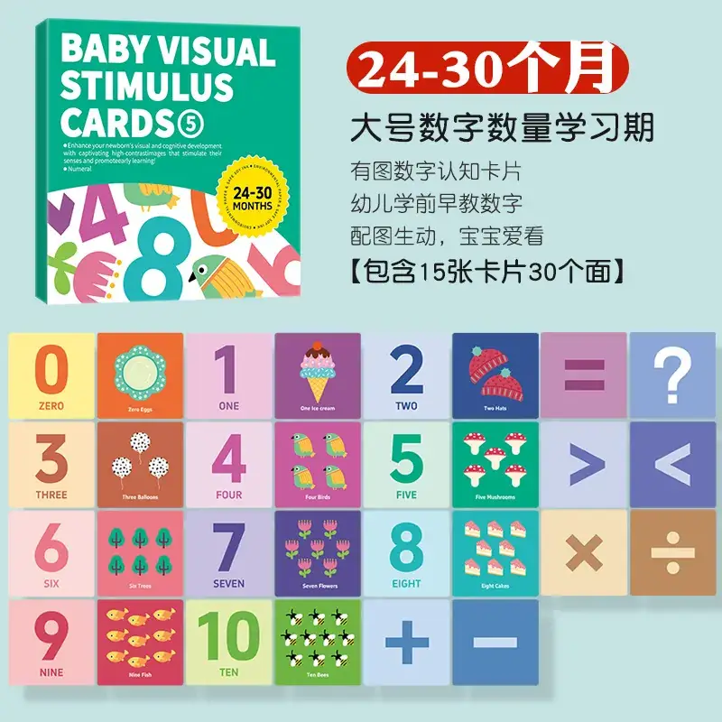 Baby Tracking Cards 0-36M Colorful Visual Stimulation Toys - Image 17