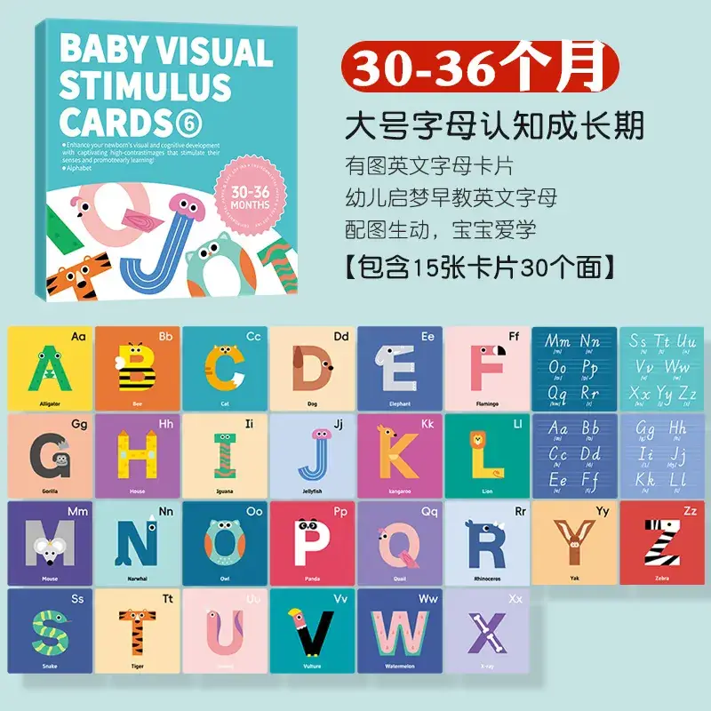 Baby Tracking Cards 0-36M Colorful Visual Stimulation Toys - Image 18