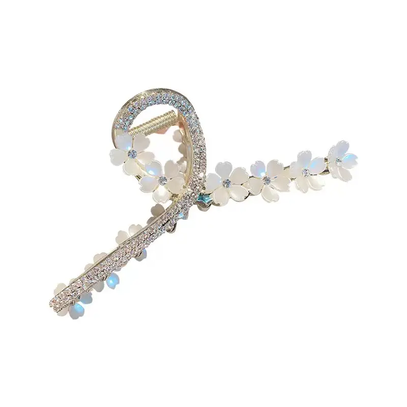 2025 New Super Flash Rhinestone Flower Clip Back of Head