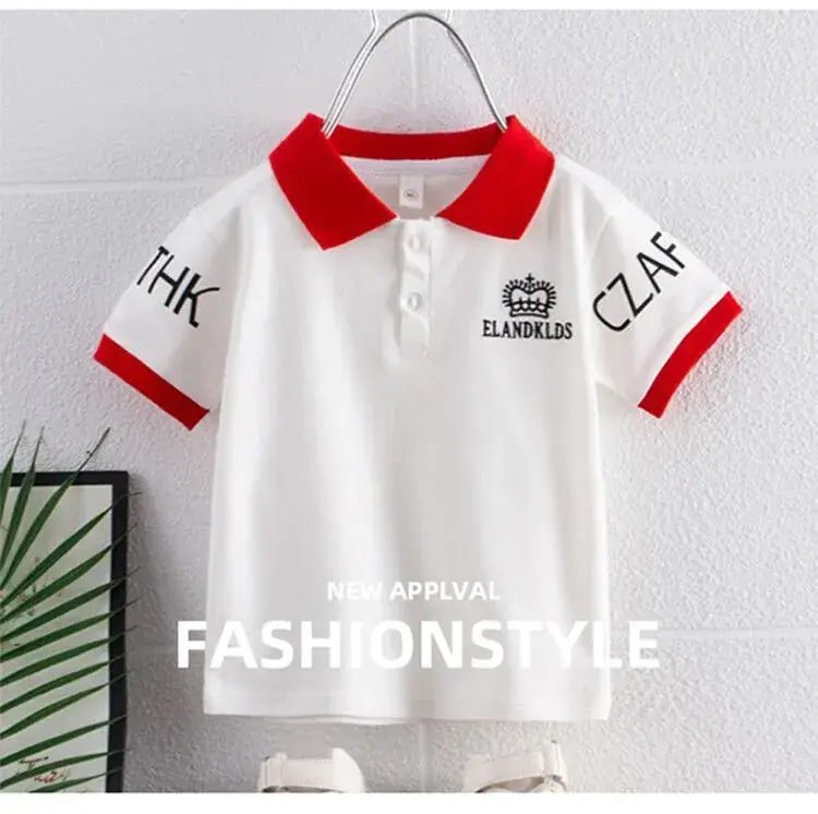 Children's Green Polo Shirt with Crown Logo — feature 1