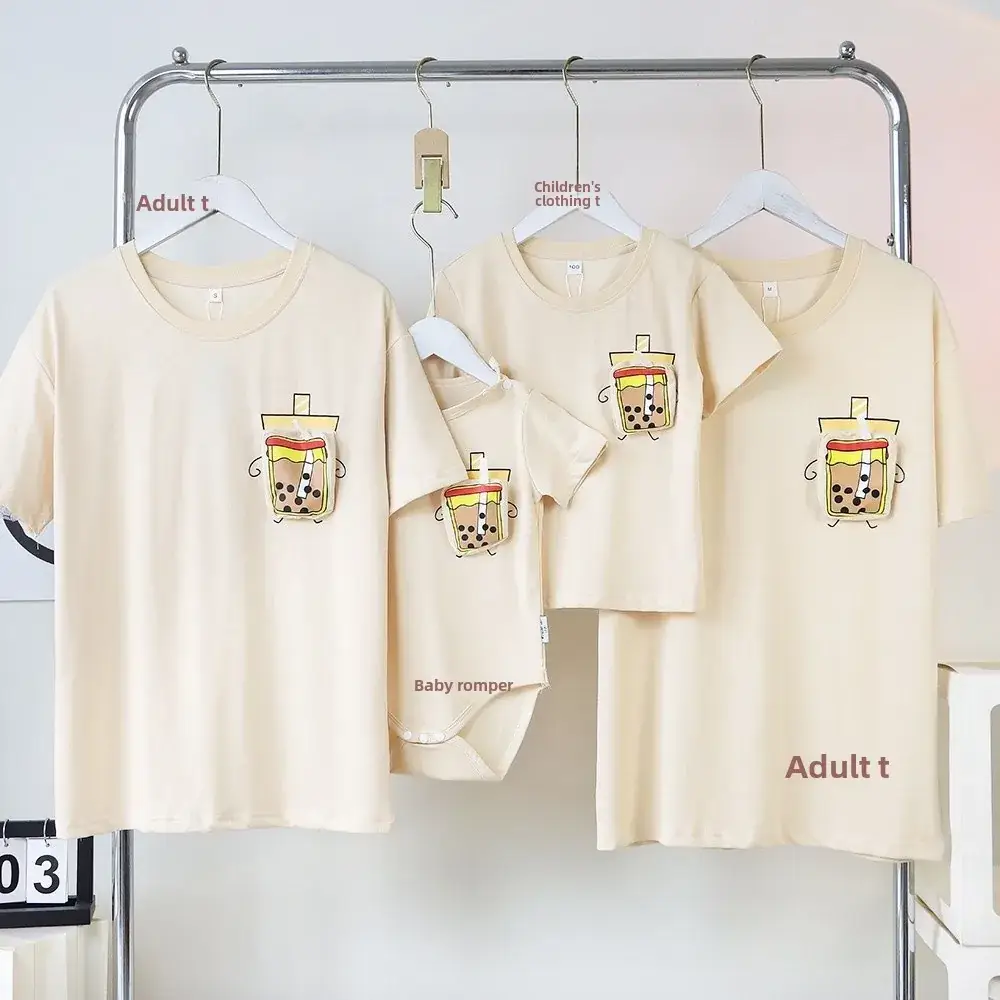 Family Matching T-Shirts 2025 Summer for 3 Kids