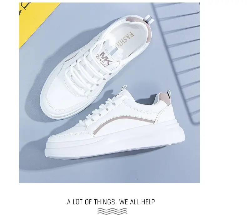 Trendy Brand White Shoes Women's Summer Slimming Trendy Shoes Korean Style Thick-soled Casual Shoes Stylike All-match Student Ins Sneakers for Women — feature 12