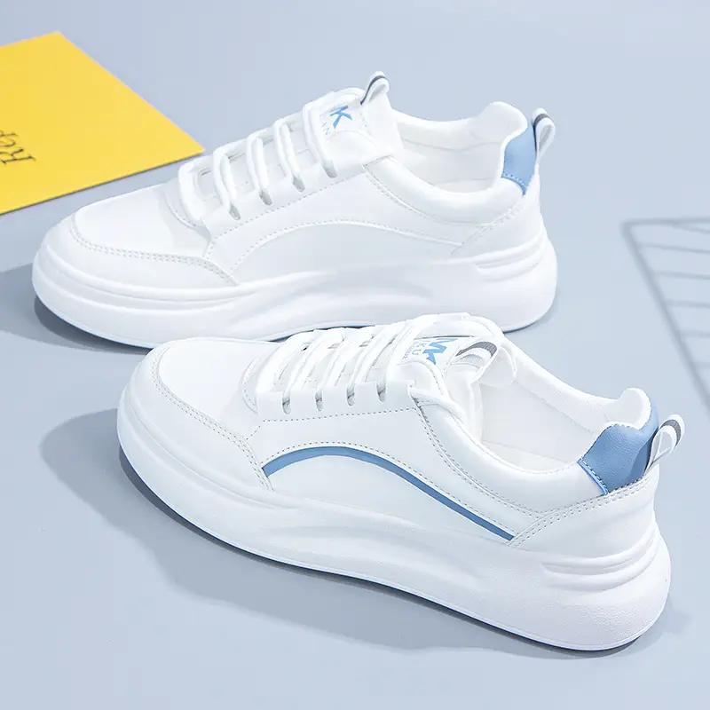 Trendy Brand White Shoes Women's Summer Slimming Trendy Shoes Korean Style Thick-soled Casual Shoes Stylike All-match Student Ins Sneakers for Women - Image 2