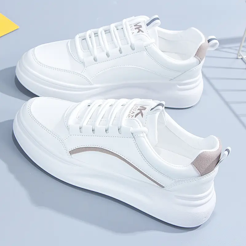 Trendy Brand White Shoes Women's Summer Slimming Trendy Shoes Korean Style Thick-soled Casual Shoes Stylike All-match Student Ins Sneakers for Women - Image 3