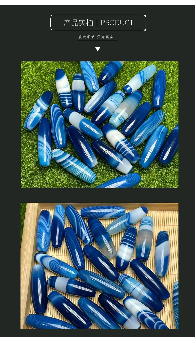 Blue Chalcedony Agate 40mm High Gloss Crafts — feature 7