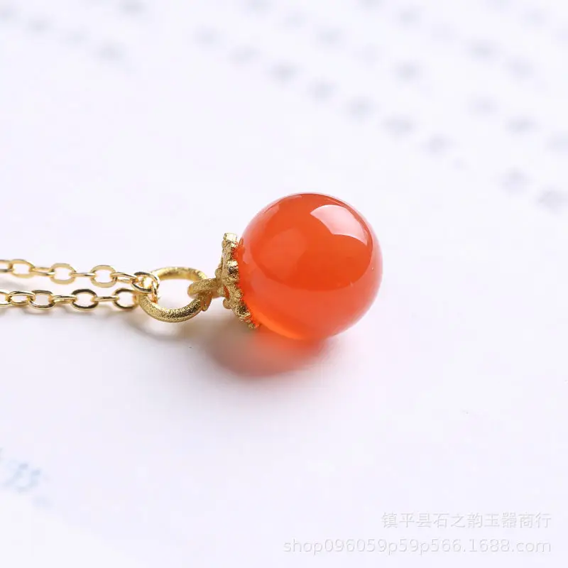 Candy Color Agate Transfer Bead Necklace for Women - Image 3