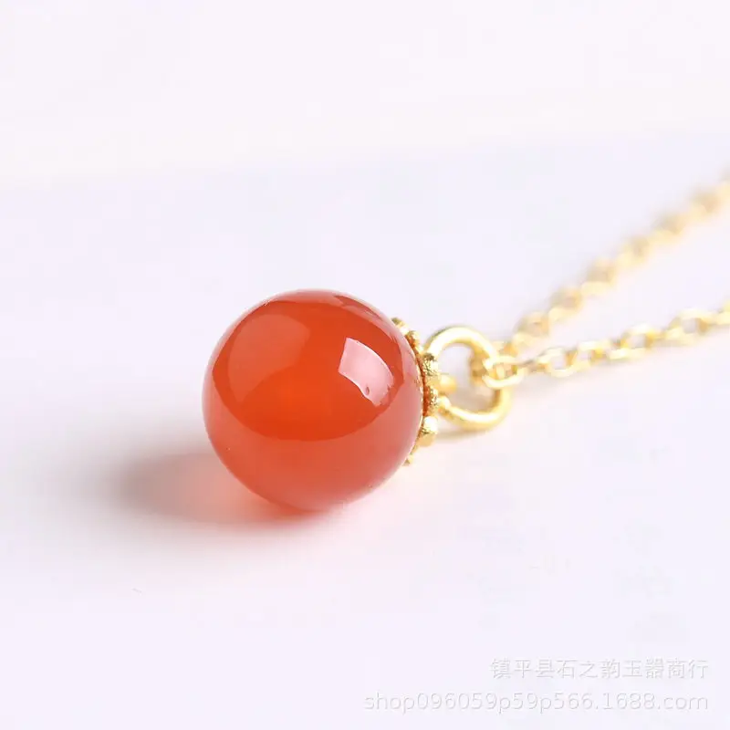 Candy Color Agate Transfer Bead Necklace for Women - Image 4