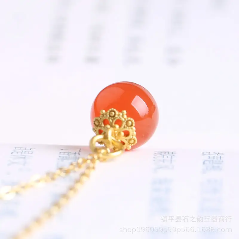 Candy Color Agate Transfer Bead Necklace for Women - Image 5