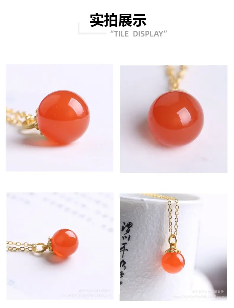 Candy Color Agate Transfer Bead Necklace for Women — feature 6