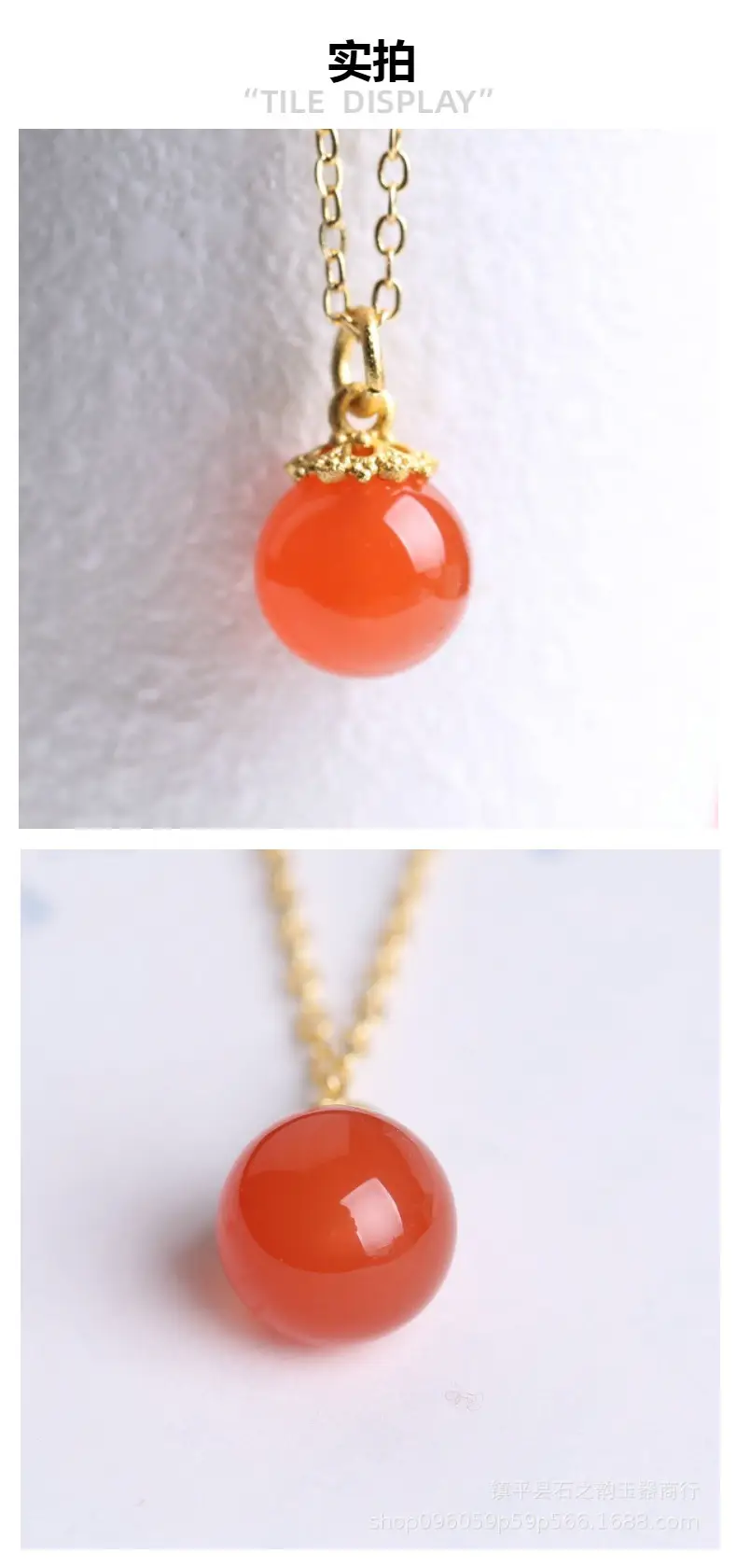 Candy Color Agate Transfer Bead Necklace for Women — feature 8
