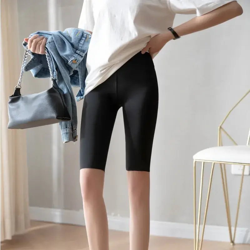 Women's Grey Slimming Yoga Pants Half Size - Image 3