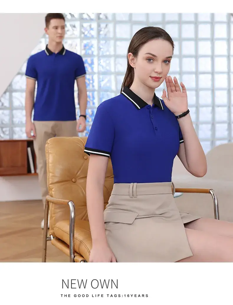 Men Women White Polo Short Sleeve Black Shorts Set — feature 26