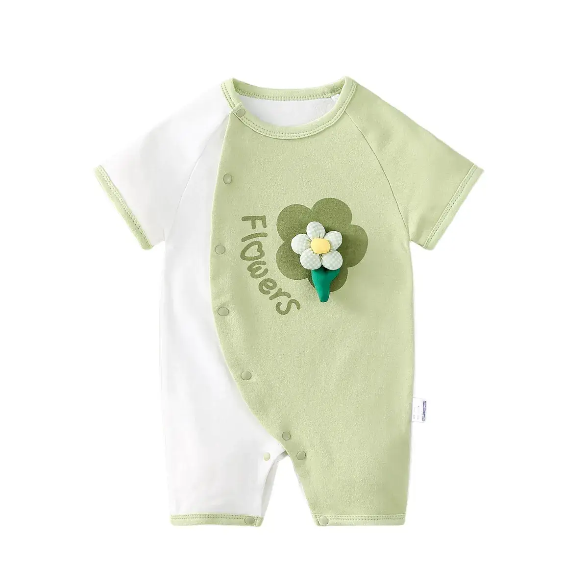 Baby's Blue Cotton Short-Sleeve Climbing Suit - Image 20