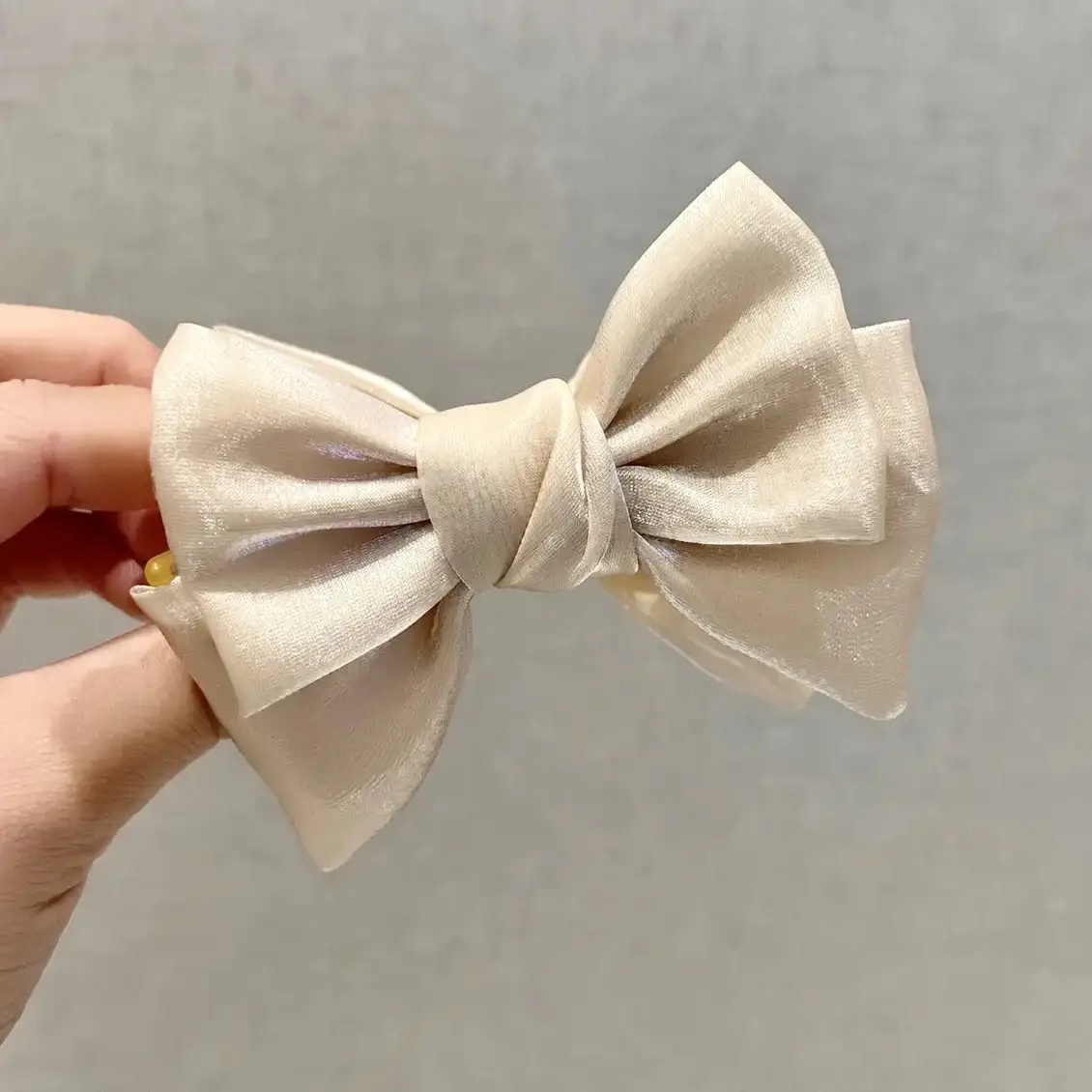 Sweet Mesh Bow Hairpin Women's Elegant Meatball Head Clip 2023 - Image 2