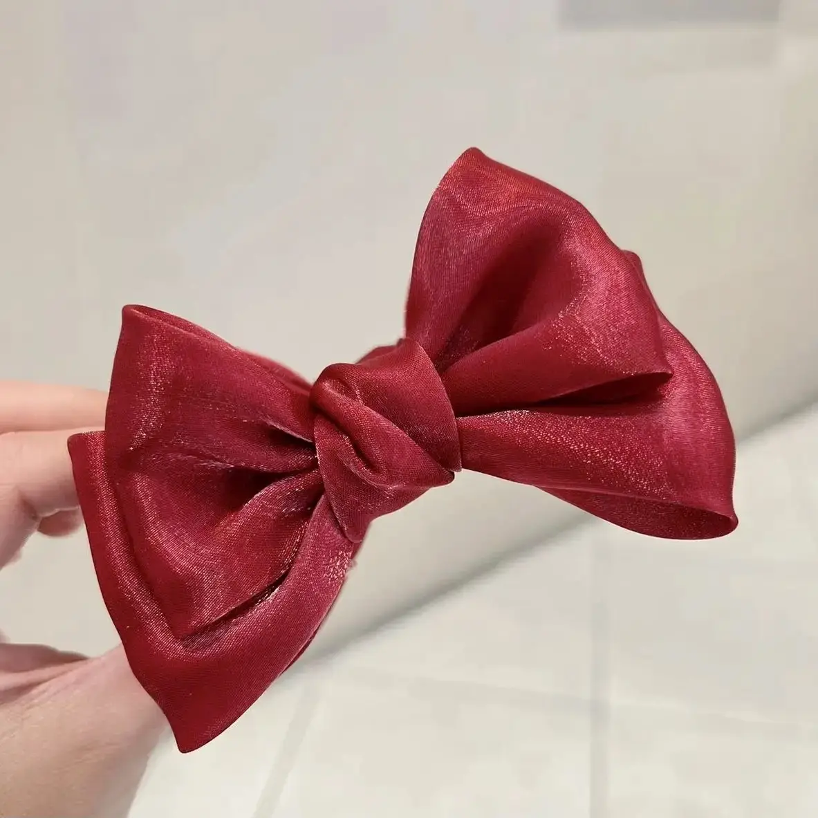 Sweet Mesh Bow Hairpin Women's Elegant Meatball Head Clip 2023 - Image 3