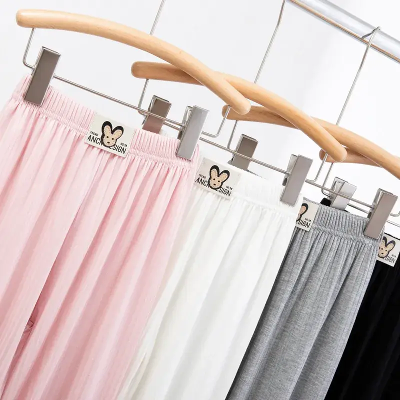 Women's White Modal Pants Lightweight Casual Home Air Conditioning Pants - Image 9