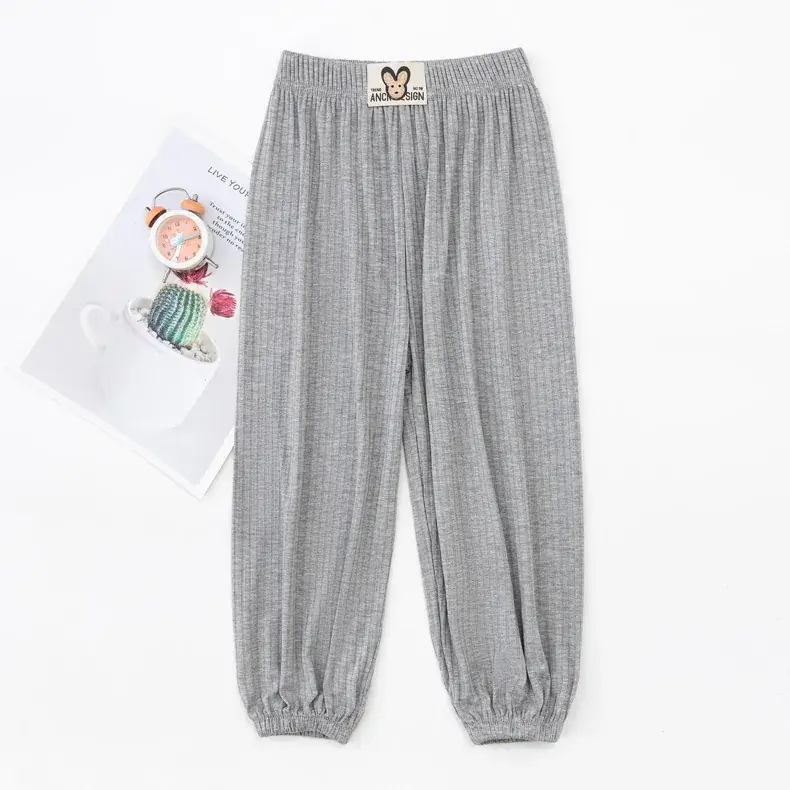 Women's White Modal Pants Lightweight Casual Home Air Conditioning Pants - Image 2