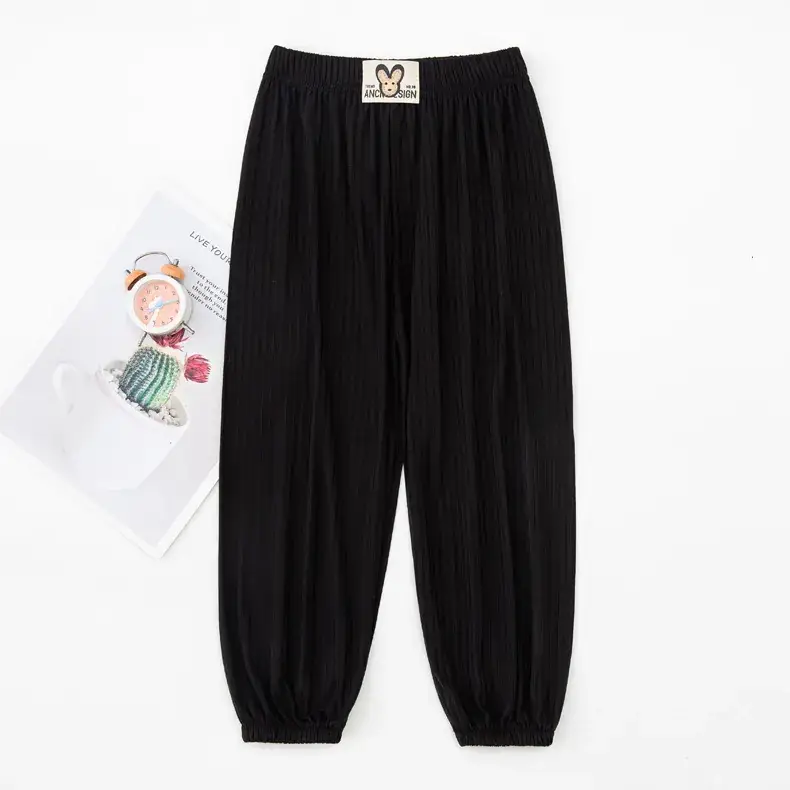 Women's White Modal Pants Lightweight Casual Home Air Conditioning Pants - Image 3
