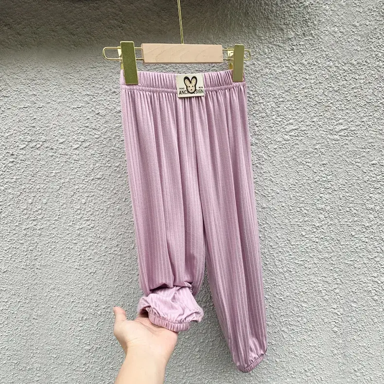 Women's White Modal Pants Lightweight Casual Home Air Conditioning Pants - Image 5
