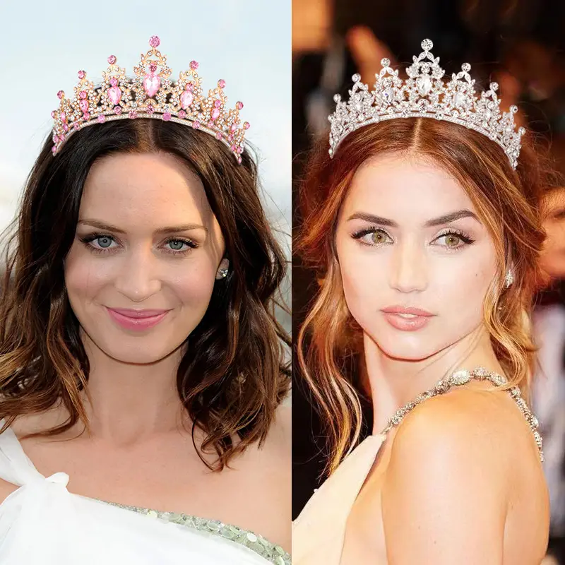 Cross-border White Alloy Crown Hair Accessory for Bachelorette Party